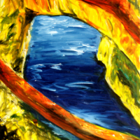 <b>"Durchblick"</b><br />Capri - 1997<br />Oel auf Leinwand, 70x50 cm<br />Preis: auf Anfrage<br />Werksnummer: MLaIt01<br /> Durchblick