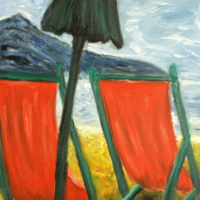 <b>"Lazy Afternoon"</b><br />Elba - 1997<br />Oel auf Leinwand, 70x50 cm<br />Preis: auf Anfrage<br />Werksnummer: MLaIt07<br /> Lazy Afternoon