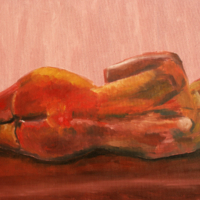 <b>"Rosa Akt"</b><br />1995<br />Oel auf Leinwand, 50x70 cm<br />Preis: unverkaeuflich<br />Werksnummer: MAkG101<br /> Rosa Akt