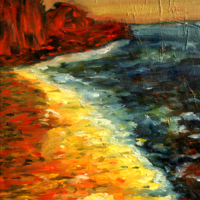 <b>"Aquarius Beach"</b><br>Aquarius Beach, Grenada - 2000<br>Oel auf Leinwand, 80x60 cm<br>Preis: auf Anfrage<br>Werksnummer: MLaDi06<br> Aquarius Beach