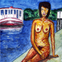 <b>"Alstervergnuegen"</b><br />Uhlenhorster Faehrhaus - 2018<br />Aquarell auf Papier matt, 24x17 cm<br />Preis: unverkaeuflich<br />Werksnummer: MAkG204<br /> Alstervergnuegen